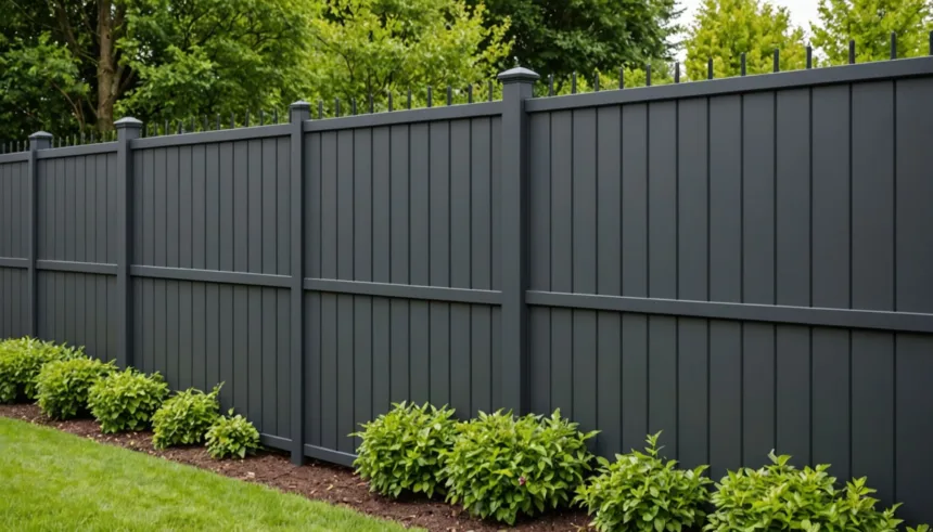 Lame de clôture gris anthracite alliant élégance et robustesse