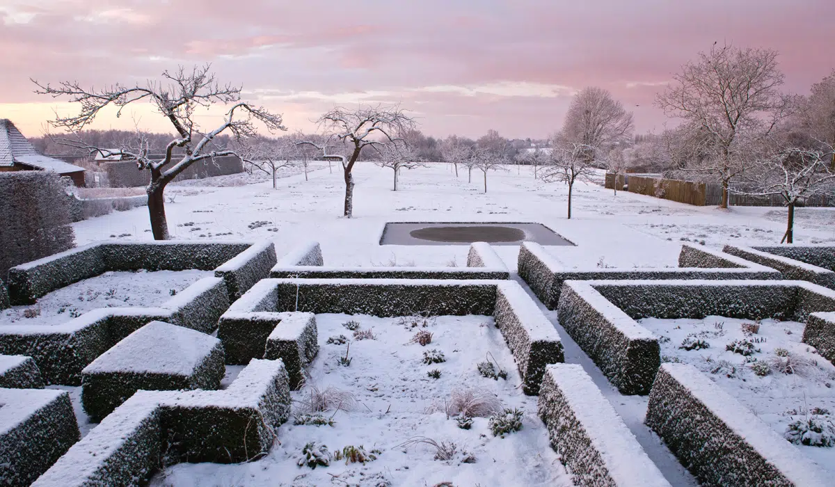 Jardin aménagé en labyrinthe