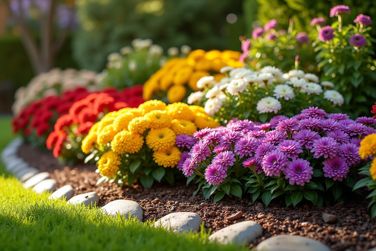 fleurs colorées